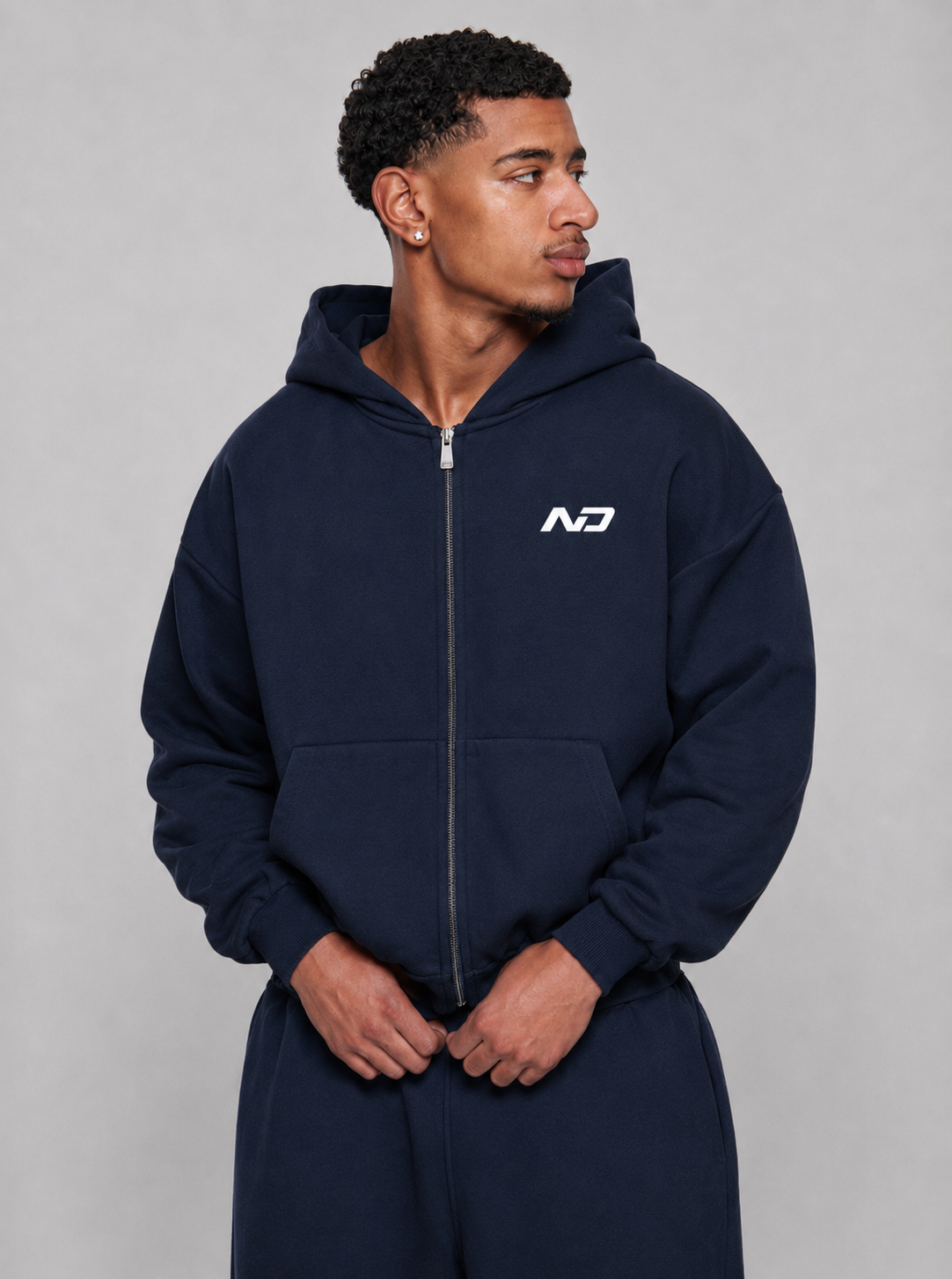 Basic Navy Zipper